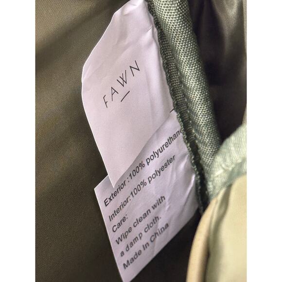 Fawn Design Olive Green Faux Leather Backpack NWOT - Picture 9 of 13